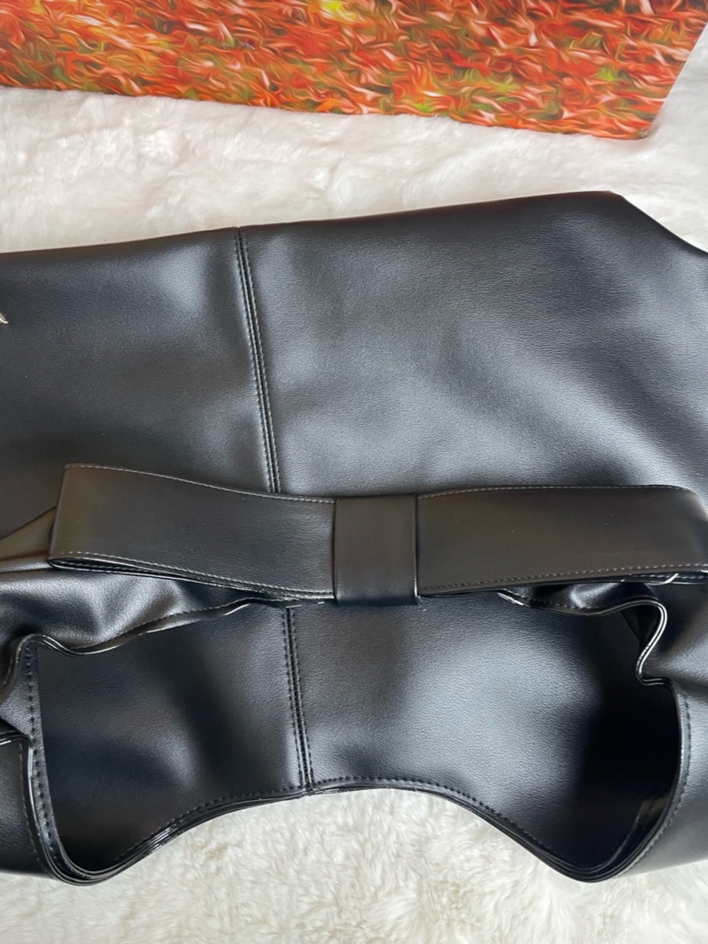 Victoria's Secret Black Leather Shoulder Hobo - Picture 4 of 7